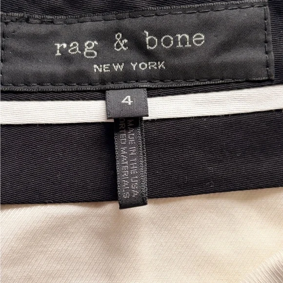 Rag & Bone Ivory Pinstripe Cropped Pants Size 4 – Frayed Hem - Picture 5 of 6